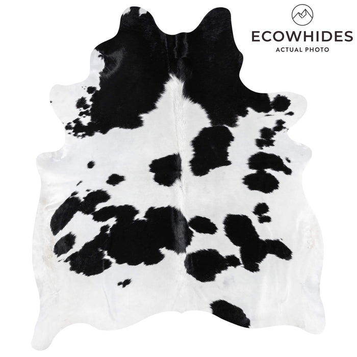 Brazilian Black and White Cowhide Rug Size 7'10" L x 6'8" W 7739
