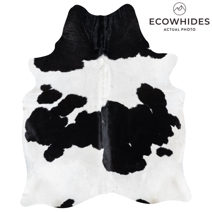 Brazilian Black and White Cowhide Rug Size 7'9" L x 6'6" W 7745