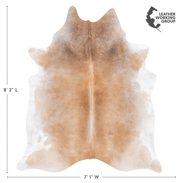 Brazilian Grey Palomino Cowhide Rug Size 8'2" L x 7'1" W 7815