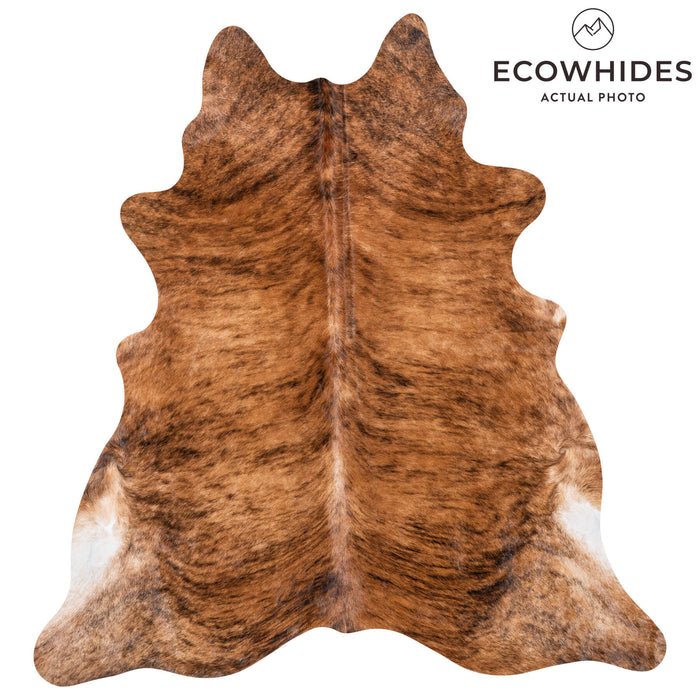 Brazilian Brindle Cowhide Rug Size 7'4" L x 6'9" W 7952