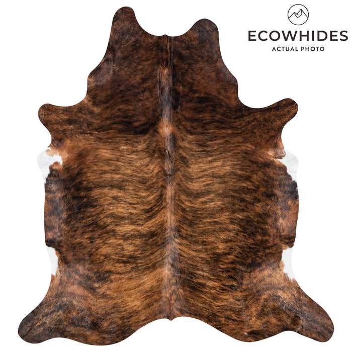 Brazilian Brindle Cowhide Rug Size 7'11" L x 7'6" W 7961