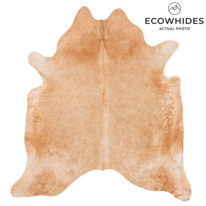 Brazilian Beige Cowhide Rug Size 7'3" L x 6'7" W 8032