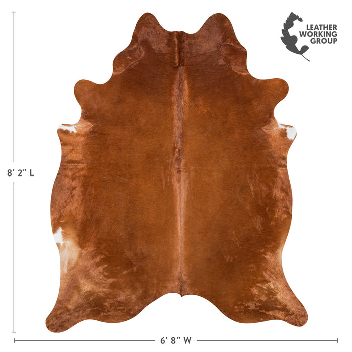 Brazilian Brown Cowhide Rug Size 8'2" L x 6'8" W 8038