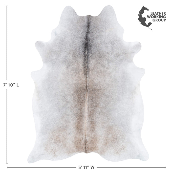 Brazilian Grey Palomino Cowhide Rug Size 7'10" L x 5'11" W 8043