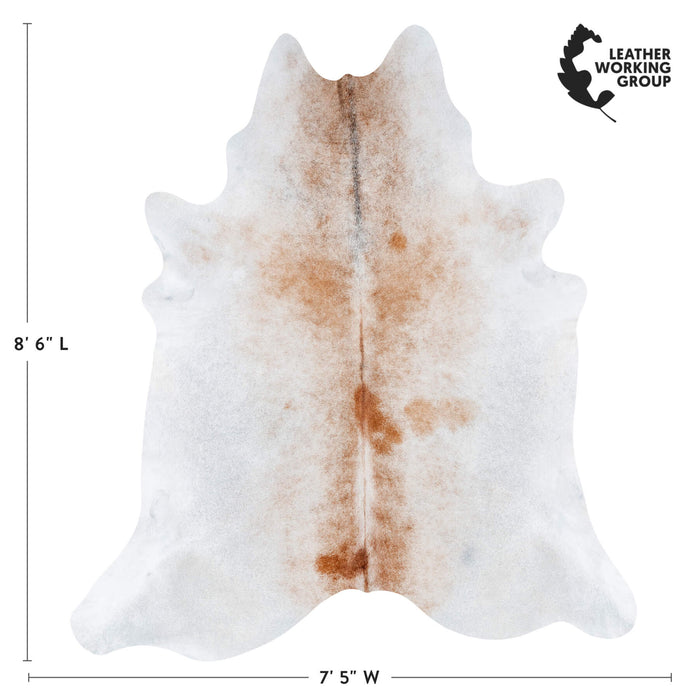 Brazilian Grey Palomino Cowhide Rug Size 8'6" L x 7'5" W 8050
