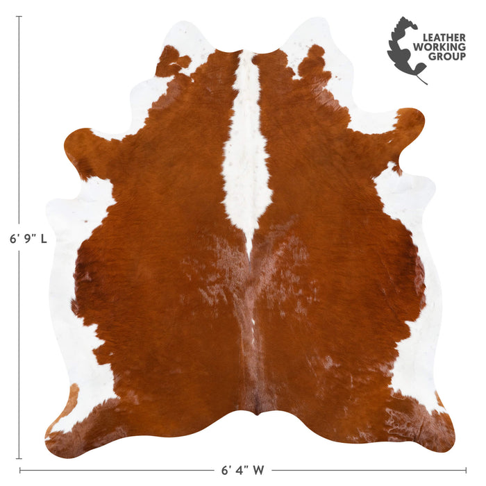 Brazilian Hereford Cowhide Rug Size 6'9" L x 6'4" W 8321