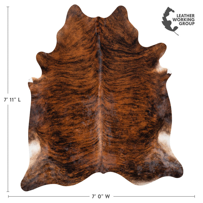 Brazilian Brindle Cowhide Rug Size 7'11" L x 7'0" W 8327