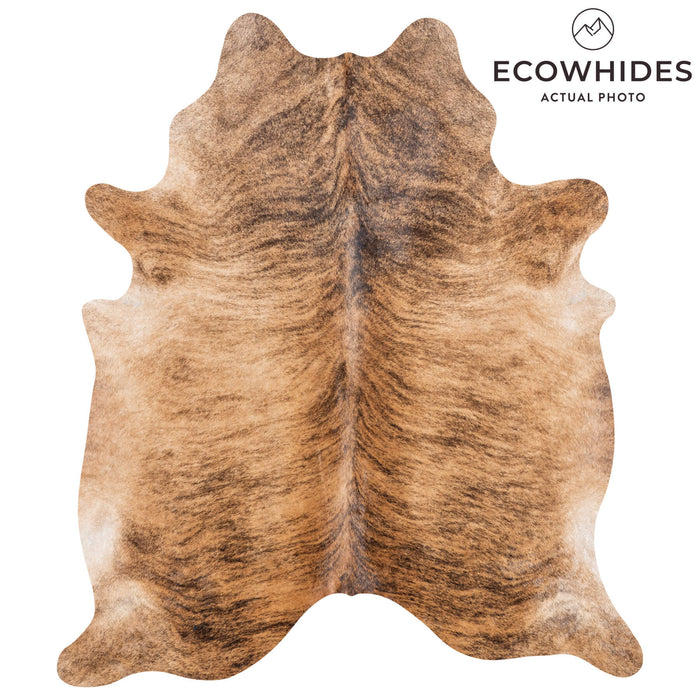 Brazilian Brindle Cowhide Rug Size 7'5" L x 6'5" W 8330
