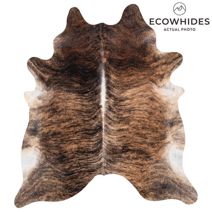 Brazilian Brindle Cowhide Rug Size 7'8" L x 6'11" W 8331