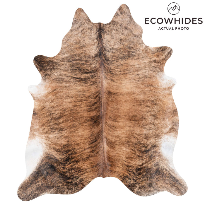 Brazilian Brindle Cowhide Rug Size 7'6" L x 6'4" W 8332