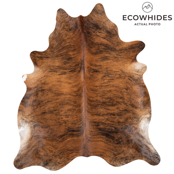 Brazilian Brindle Cowhide Rug Size 7'3" L x 6'4" W 8342