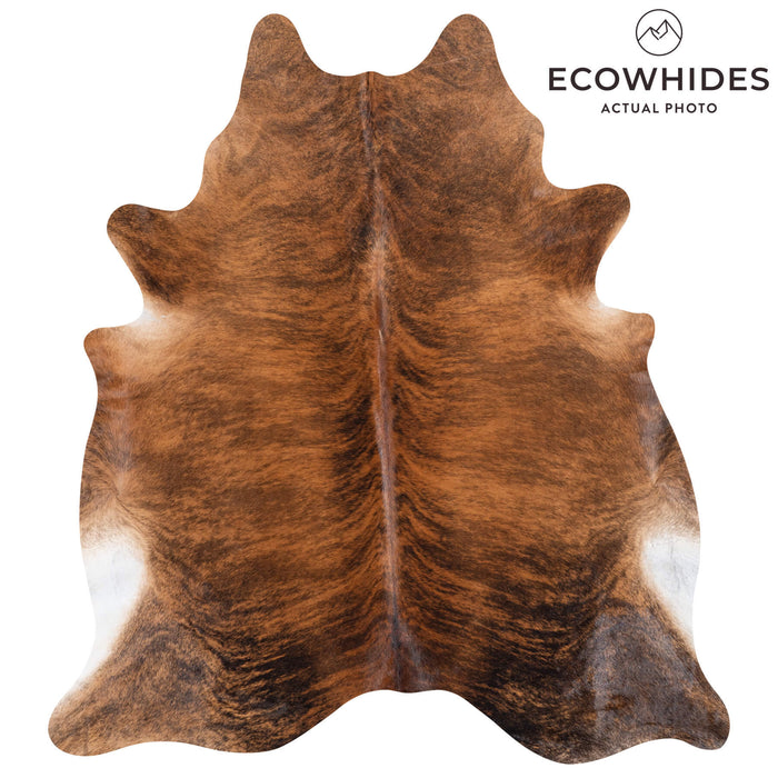 Brazilian Brindle Cowhide Rug Size 7'4" L x 6'8" W 8343
