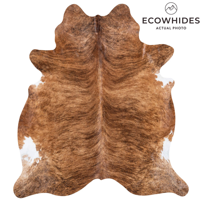 Brazilian Brindle Cowhide Rug Size 7'4" L x 6'6" W 8344