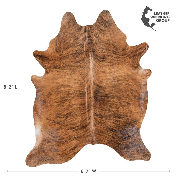 Brazilian Brindle Cowhide Rug Size 8'2" L x 6'7" W 8351