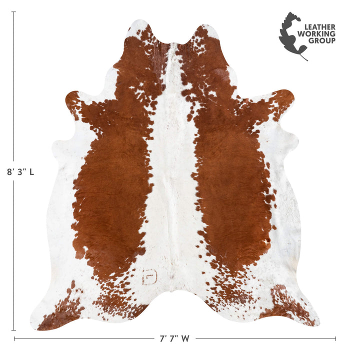 Brazilian Hereford Cowhide Rug Size 8'3" L x 7'7" W 8366