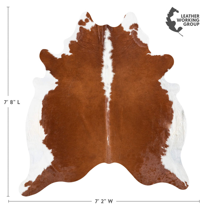 Brazilian Hereford Cowhide Rug Size 7'8" L x 7'2" W 8372