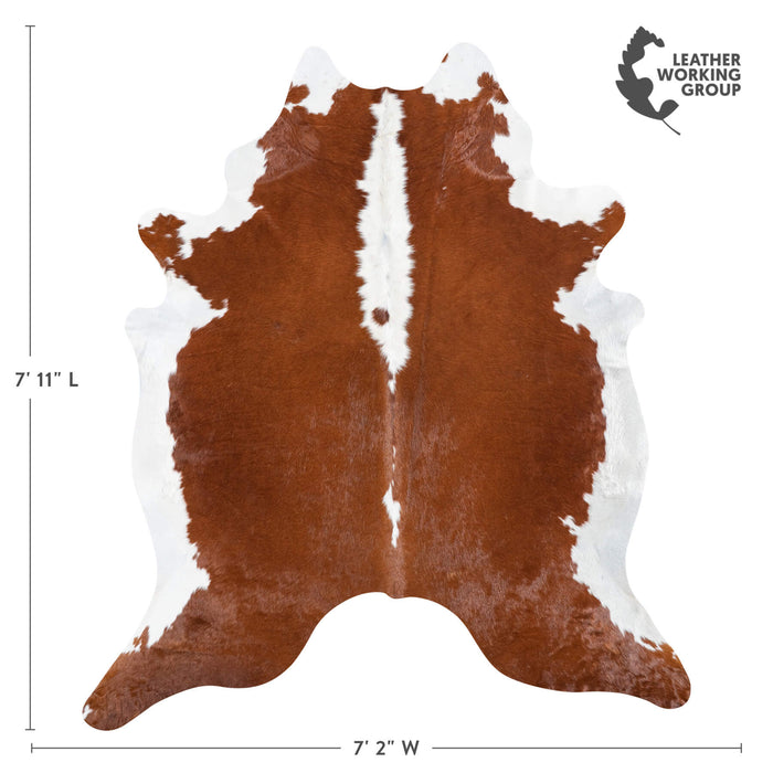 Brazilian Hereford Cowhide Rug Size 7'11" L x 7'2" W 8374