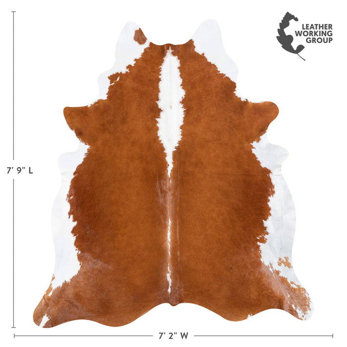 Brazilian Hereford Cowhide Rug Size 7'9" L x 7'2" W 8380