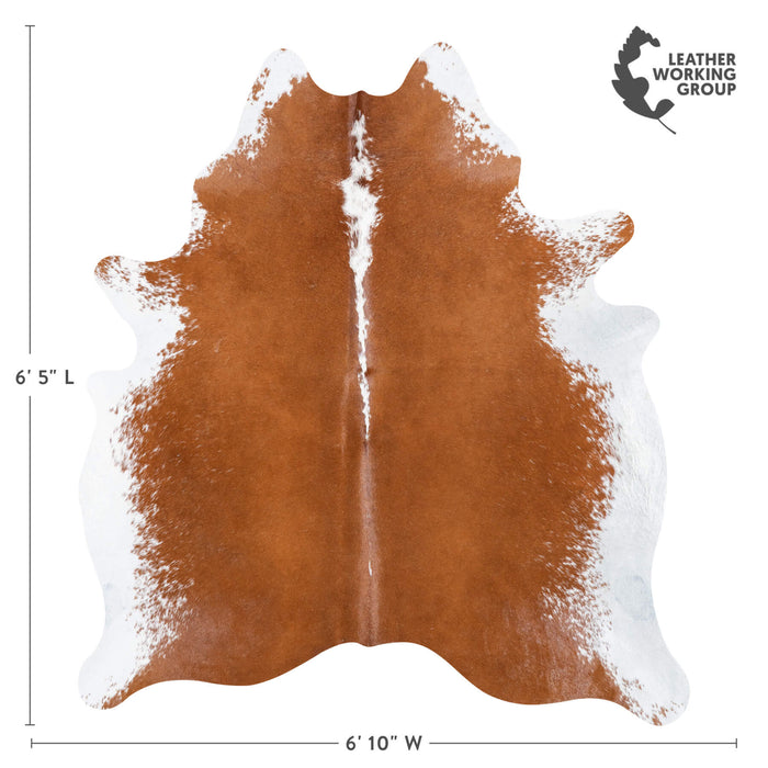 Brazilian Hereford Cowhide Rug Size 6'5" L x 5'10" W 8385