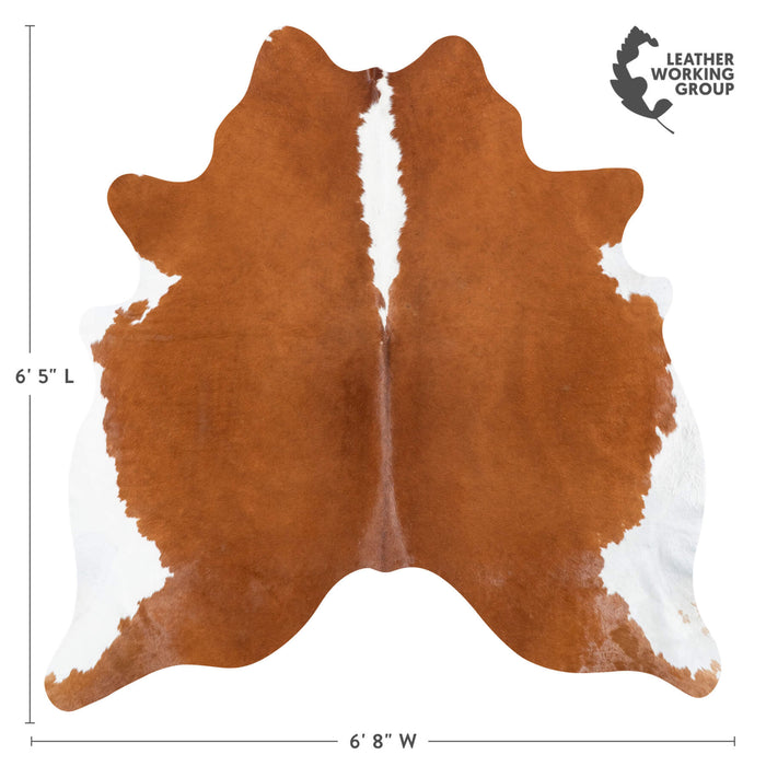 Brazilian Hereford Cowhide Rug Size 6'5" L x 6'8" W 8387