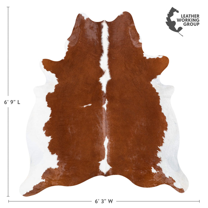 Brazilian Hereford Cowhide Rug Size 6'9" L x 6'3" W 8392