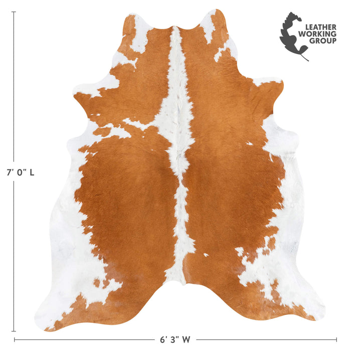 Brazilian Hereford Cowhide Rug Size 7'0" L x 6'3" W 8393