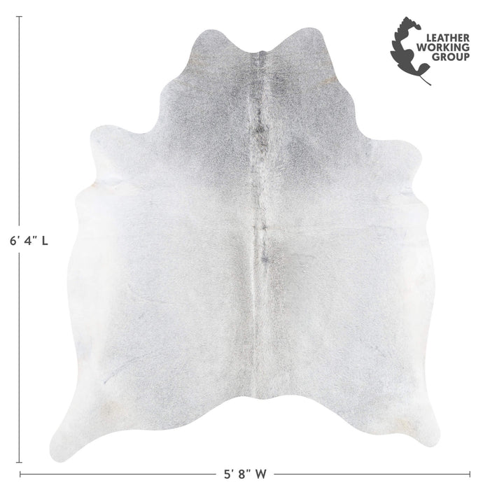 Brazilian Grey Cowhide Rug Size 6'4" L x 5'8" W 8458