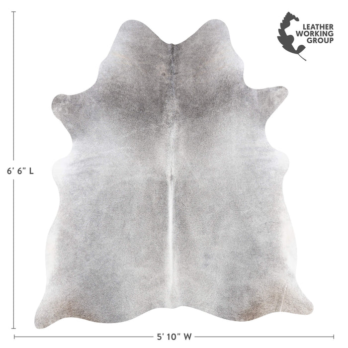 Brazilian Grey Cowhide Rug Size 6'6" L x 5'10" W 8460