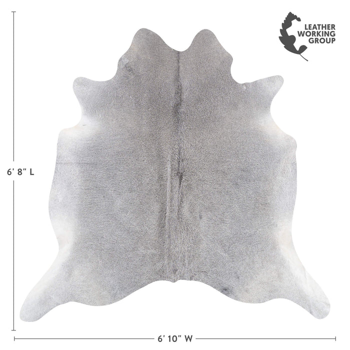 Brazilian Grey Cowhide Rug Size 6'8" L x 6'10" W 8463