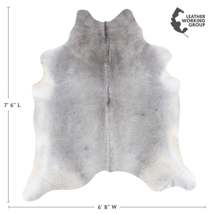 Brazilian Grey Cowhide Rug Size 7'6" L x 6'8" W 8469