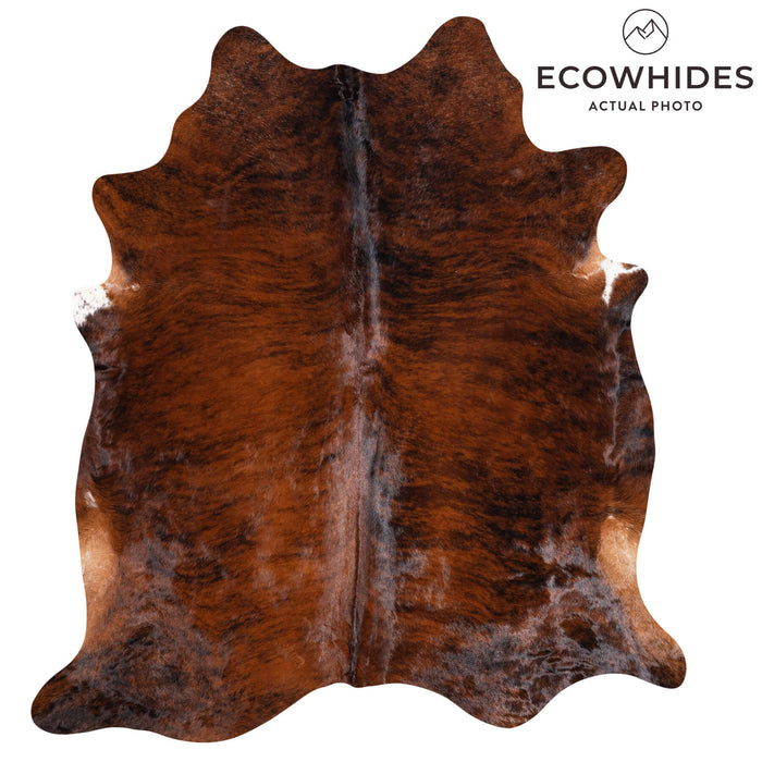 Brazilian Brindle Cowhide Rug Size 7'3" L x 6'10" W 8476