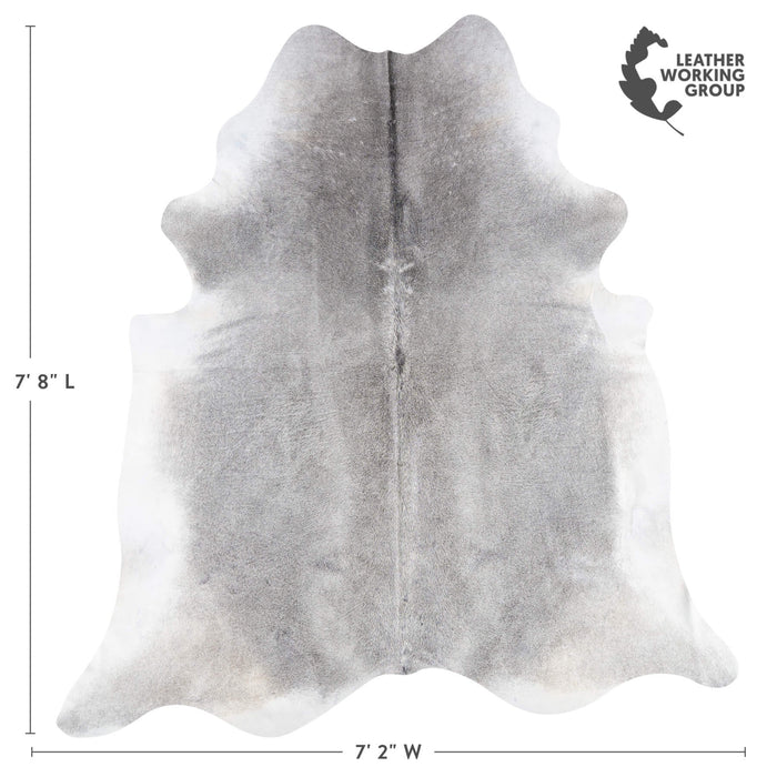 Brazilian Grey Cowhide Rug Size 7'8" L x 7'2" W 8483