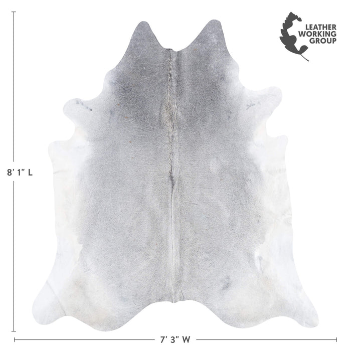 Brazilian Grey Cowhide Rug Size 8'1" L x 7'3" W 8485