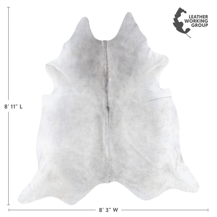 Brazilian Grey Cowhide Rug Size 8'11" L x 8'3" W 8486