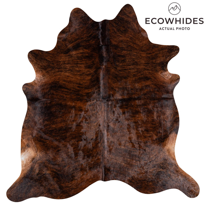 Brazilian Brindle Cowhide Rug Size 6'11" L x 6'7" W 8499
