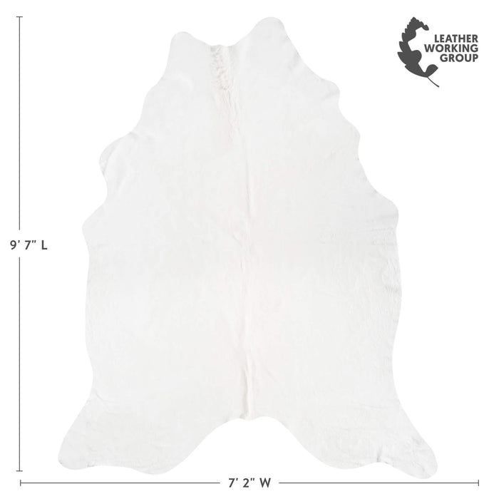 Brazilian White Cowhide Rug Size 9'7" L x 7'2" W 8503