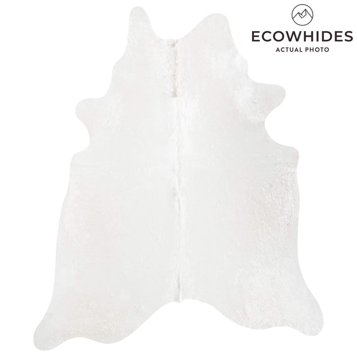 Brazilian White Cowhide Rug Size 7'7" L x 6'5" W 8515