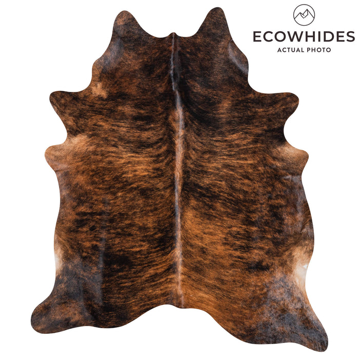 Brazilian Brindle Cowhide Rug Size 6'11" L x 5'11" W 8543
