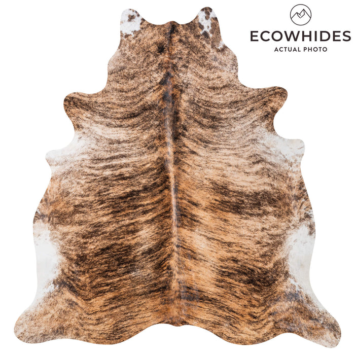 Brazilian Brindle Cowhide Rug Size 7'0" L x 6'8" W 8551