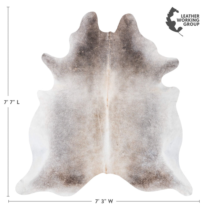 Brazilian Grey Cowhide Rug Size 7'7" L x 7'3" W 8582