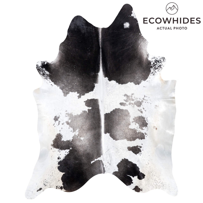 Brazilian Black and White Cowhide Rug Size 8'7" L x 6'6" W 8607