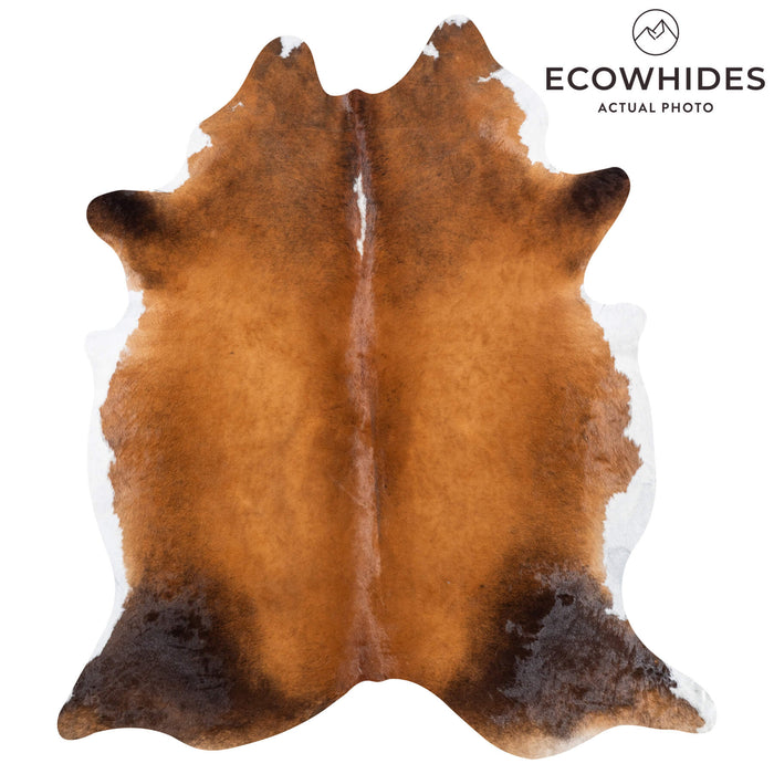Brazilian Mahogany Cowhide Rug Size 7'7" L x 6'8" W 8629
