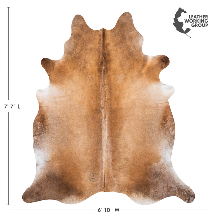 Brazilian Mahogany Cowhide Rug Size 7'7" L x 6'10" W 8644