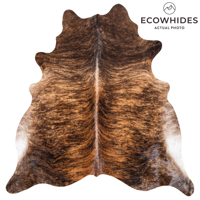 Brazilian Brindle Cowhide Rug Size 7'3" L x 7'1" W 8803