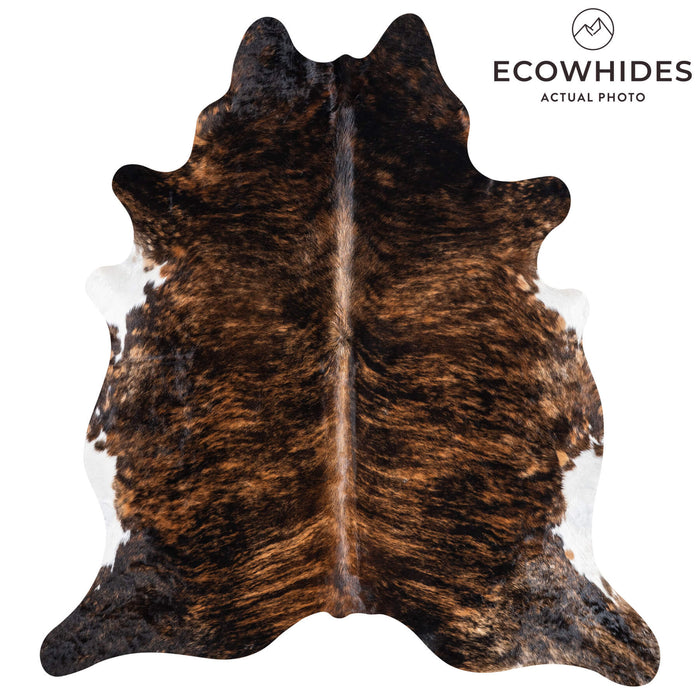 Brazilian Brindle Cowhide Rug Size 7'9" L x 6'11" W 8806