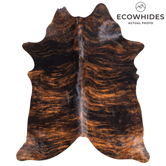 Brazilian Brindle Cowhide Rug Size 6'6" L x 5'6" W 8825