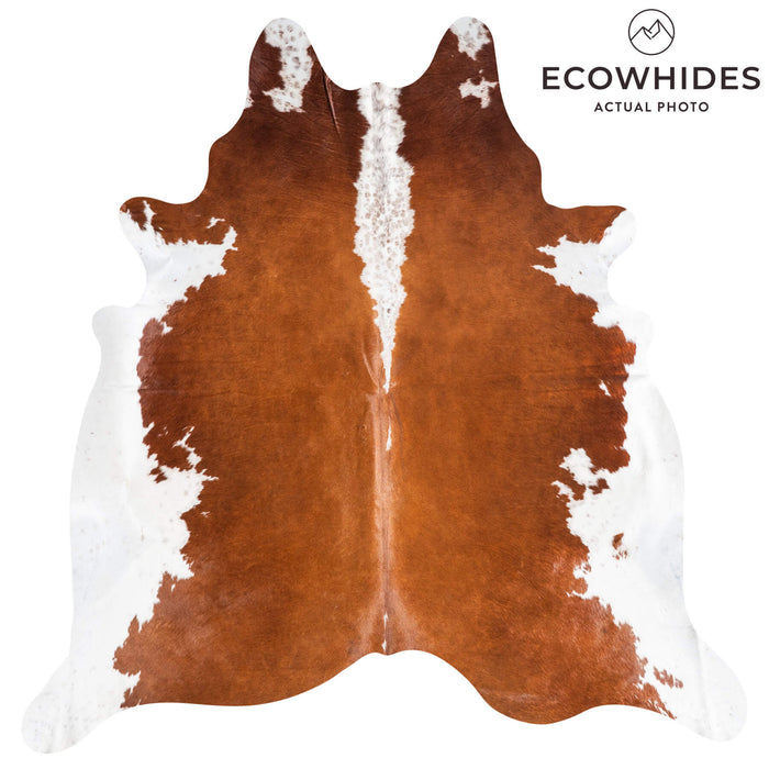 Brazilian Hereford Cowhide Rug Size 6'10" L x 7'2" W 8841