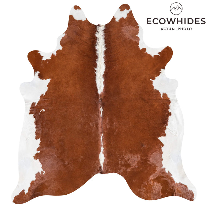 Brazilian Hereford Cowhide Rug Size 7'3" L x 6'7" W 8843