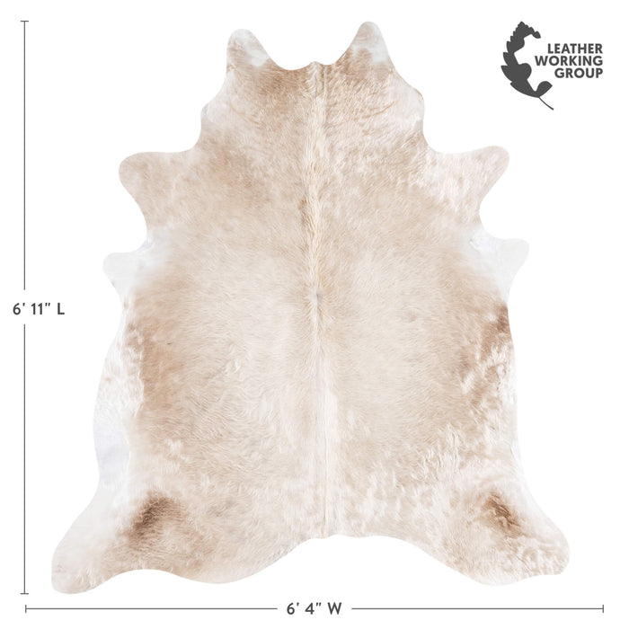 Brazilian Champagne Cowhide Rug Size 6'11" L x 6'4" W 8861
