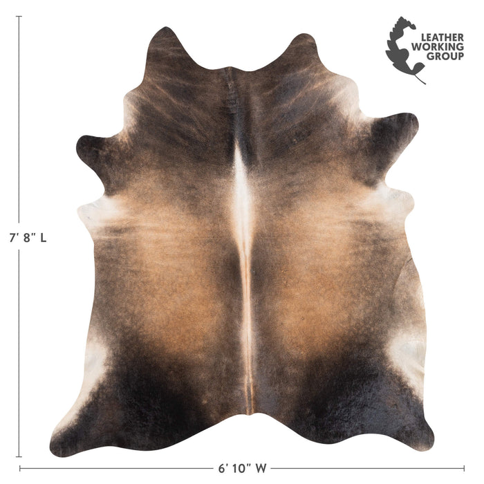 Brazilian Mahogany Cowhide Rug Size 7'8" L x 6'10" W 8906